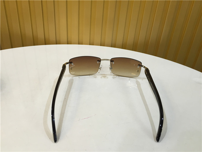 Cartier 3524012 Black Cattle Horn Eyeglasses In Silver - FashionPlug