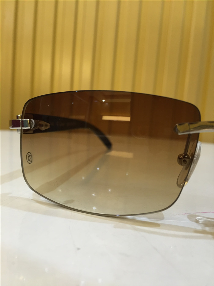 Cartier 3524012 Black Cattle Horn Eyeglasses In Silver - FashionPlug