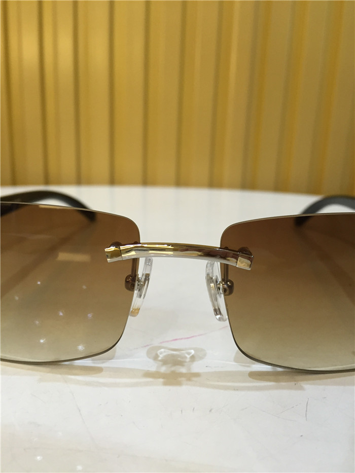 Cartier 3524012 Black Cattle Horn Eyeglasses In Silver - FashionPlug