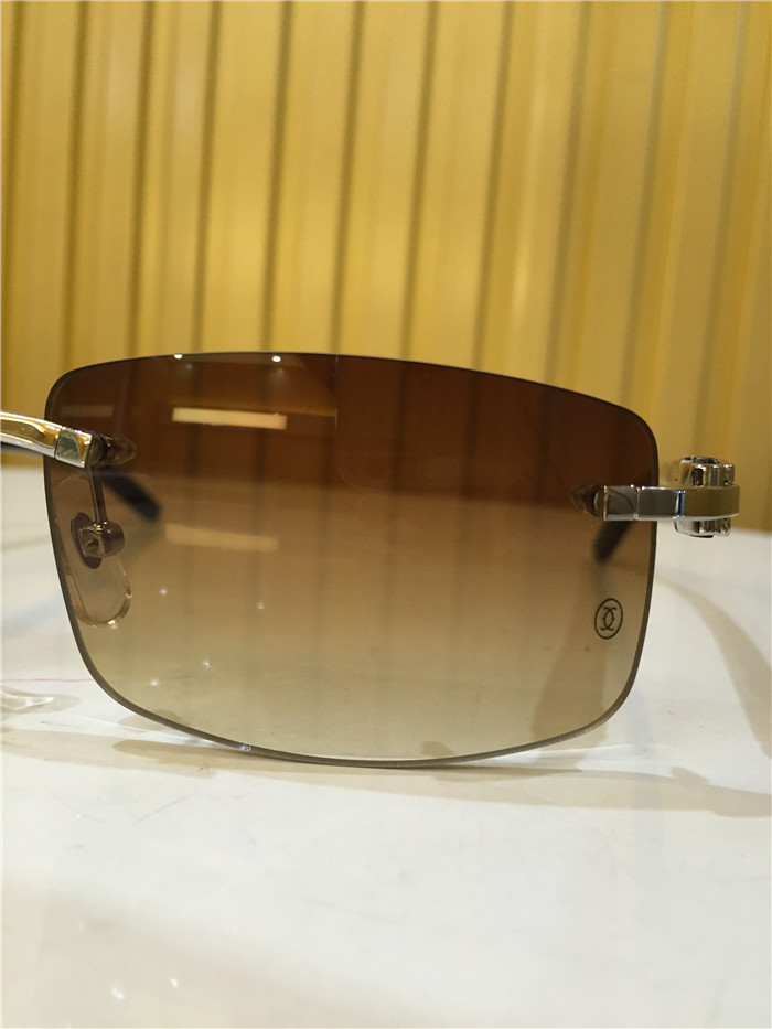 Cartier 3524012 Black Cattle Horn Eyeglasses In Silver - FashionPlug