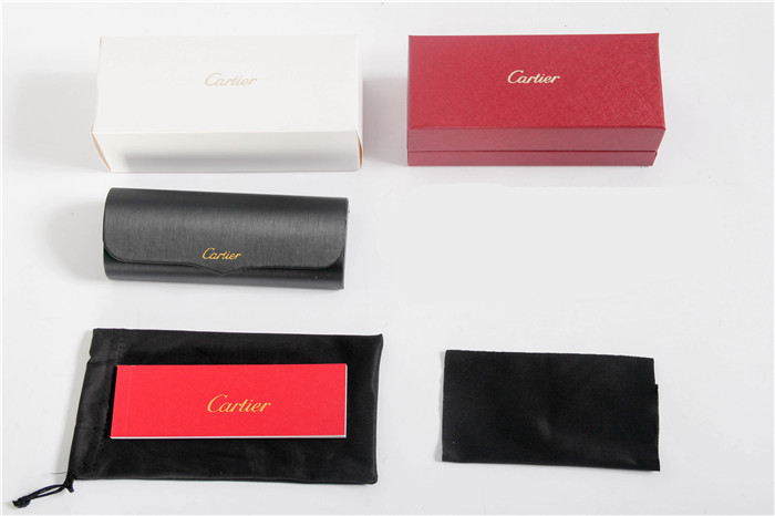 Cartier 3524012 Diamond White Buffalo Sunglasses In Silver With Grey Gradient Round Lens - FashionPlug