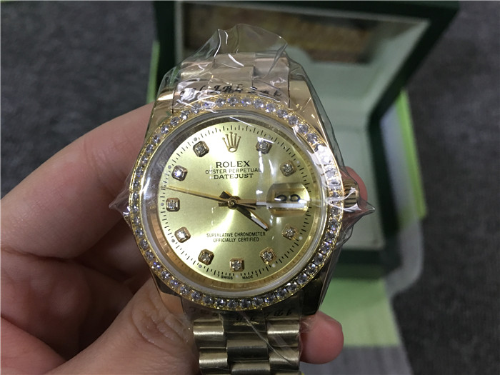 Rolex High Quality Oyster Perpetua Pearlmaster 28/31/36 Yellow Gold Diamond Watch - FashionPlug