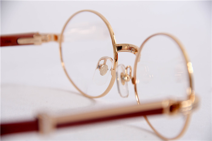 Cartier 7550178 55-22 Sandal Wood Eyeglasses In Gold - FashionPlug
