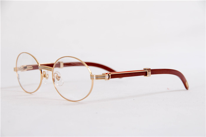 Cartier 7550178 55-22 Sandal Wood Eyeglasses In Gold - FashionPlug