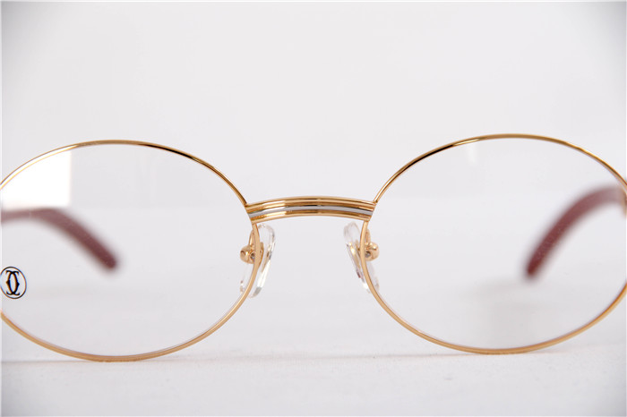 Cartier 7550178 55-22 Sandal Wood Eyeglasses In Gold - FashionPlug