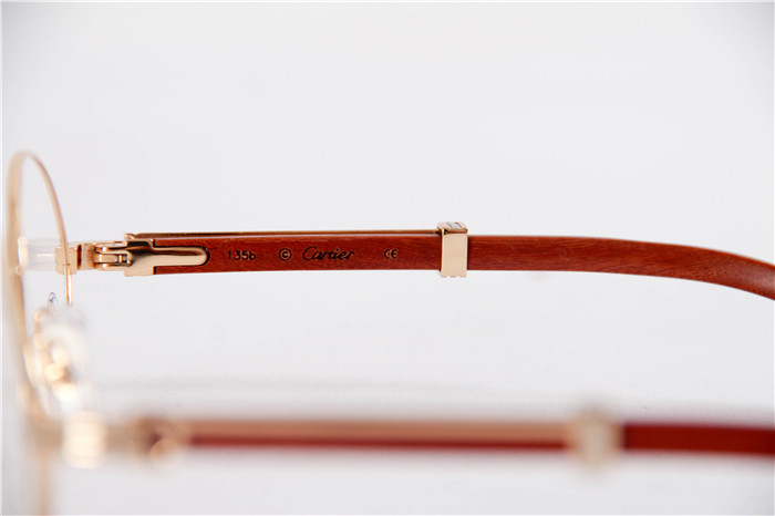 Cartier 7550178 55-22 Sandal Wood Eyeglasses In Gold - FashionPlug