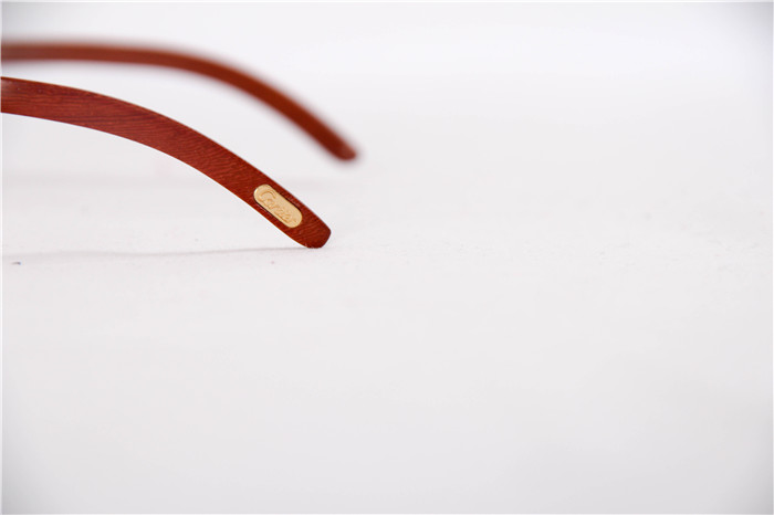 Cartier 7550178 55-22 Sandal Wood Eyeglasses In Gold - FashionPlug
