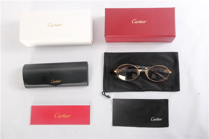 Cartier 7550178 55-22 Diamond Silver Curve Stainless Steel Sunglasses In Gold Brown - FashionPlug