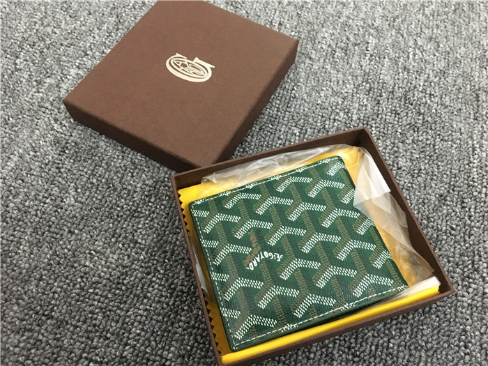 Goyard Short 6 Card Slots Billfold Wallet Green - FashionPlug
