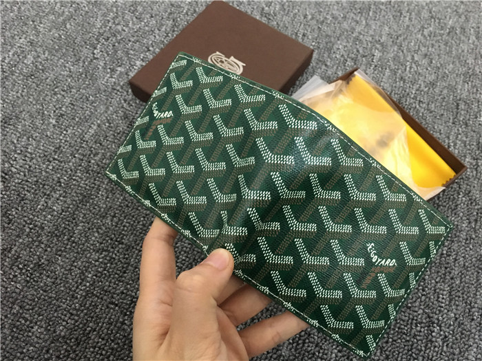 Goyard Short 6 Card Slots Billfold Wallet Green - FashionPlug