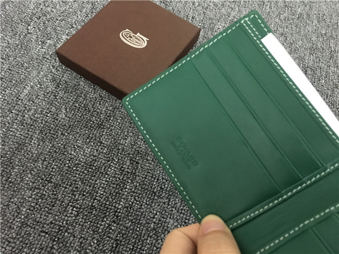 Goyard Short 6 Card Slots Billfold Wallet Green - FashionPlug