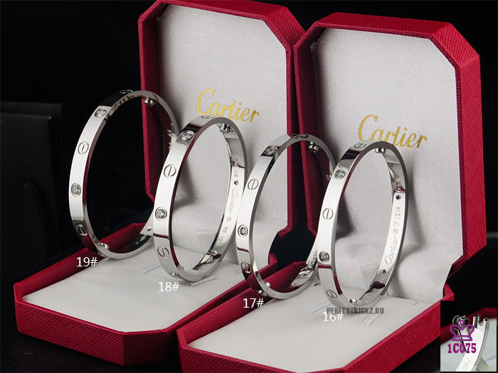 Cartier Classic Love Silver Bracelet With Diamonds - FashionPlug