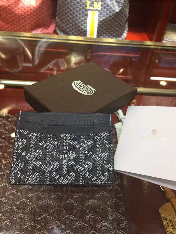 Goyard Card Holder Black - FashionPlug