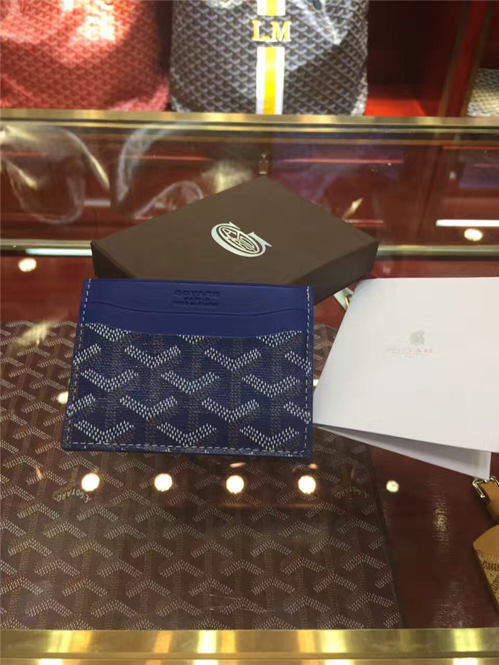 Goyard Card Holder Blue - FashionPlug