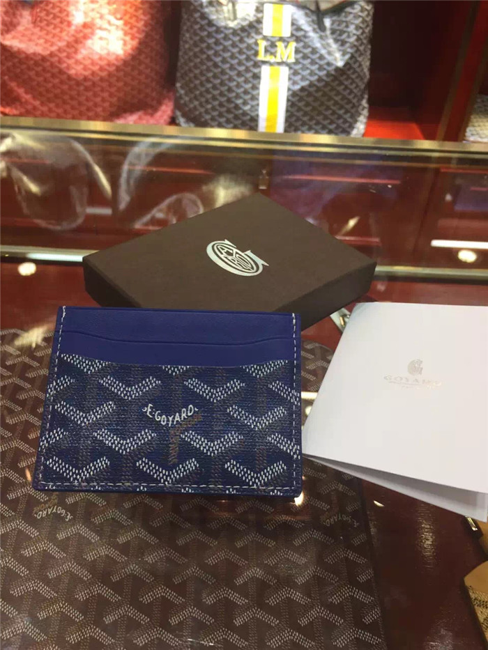 Goyard Card Holder Blue - FashionPlug