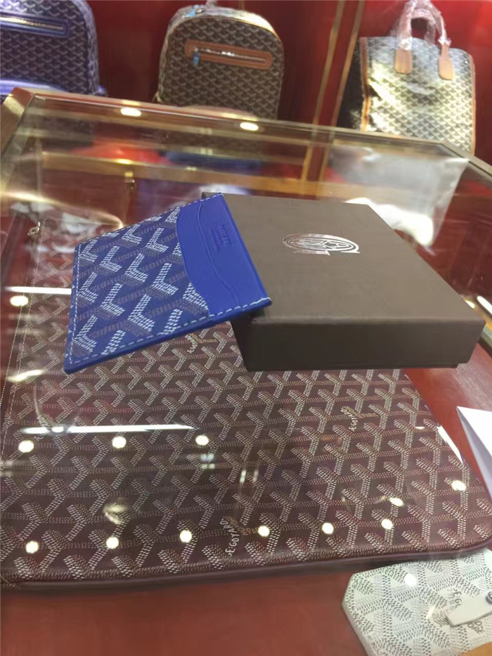 Goyard Card Holder Blue - FashionPlug