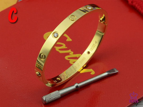 Cartier Classic Love Gold Bracelet With Diamonds - FashionPlug