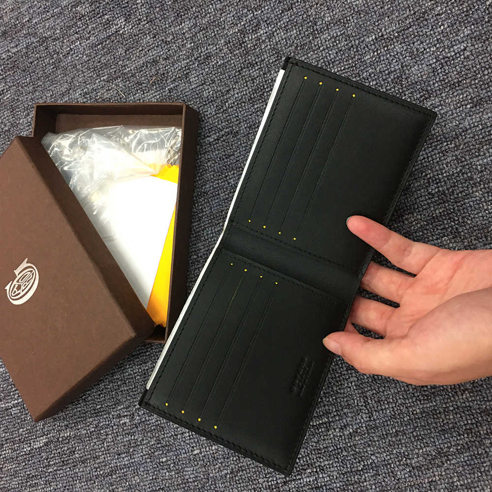 Short 6 Card Slots Billfold Wallet Black - FashionPlug