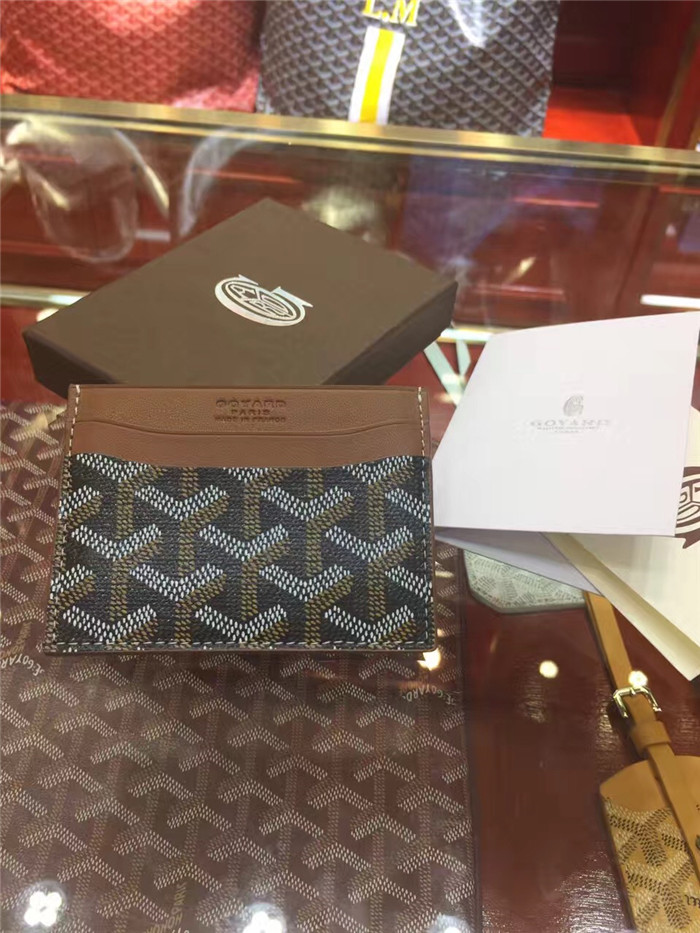 Goyard Card Holder Brown - FashionPlug