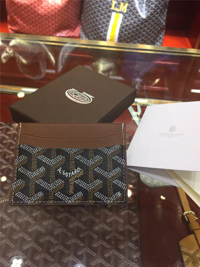 Goyard Card Holder Brown - FashionPlug