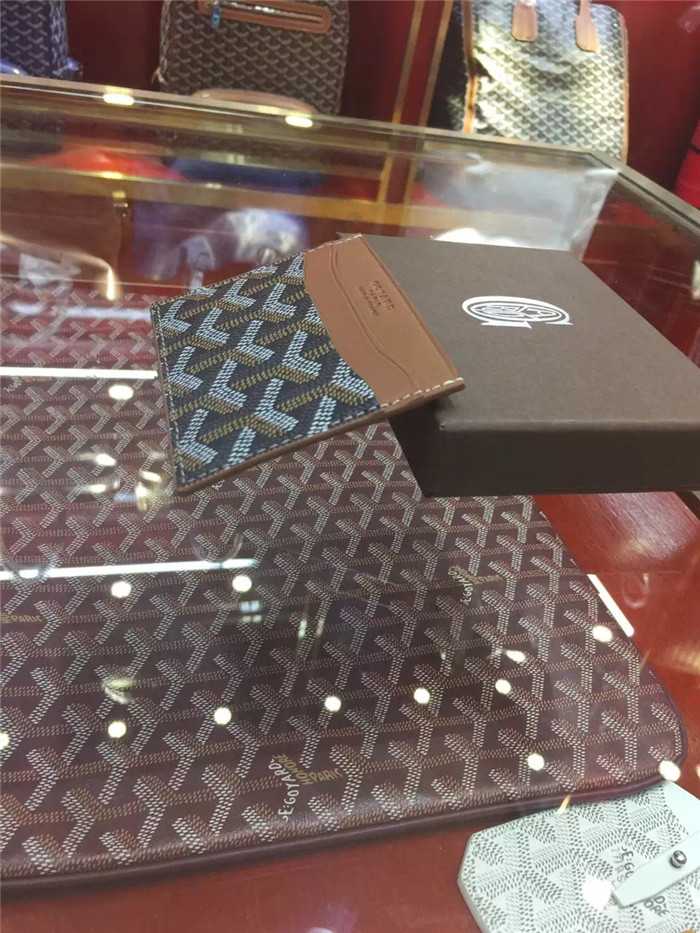Goyard Card Holder Brown - FashionPlug