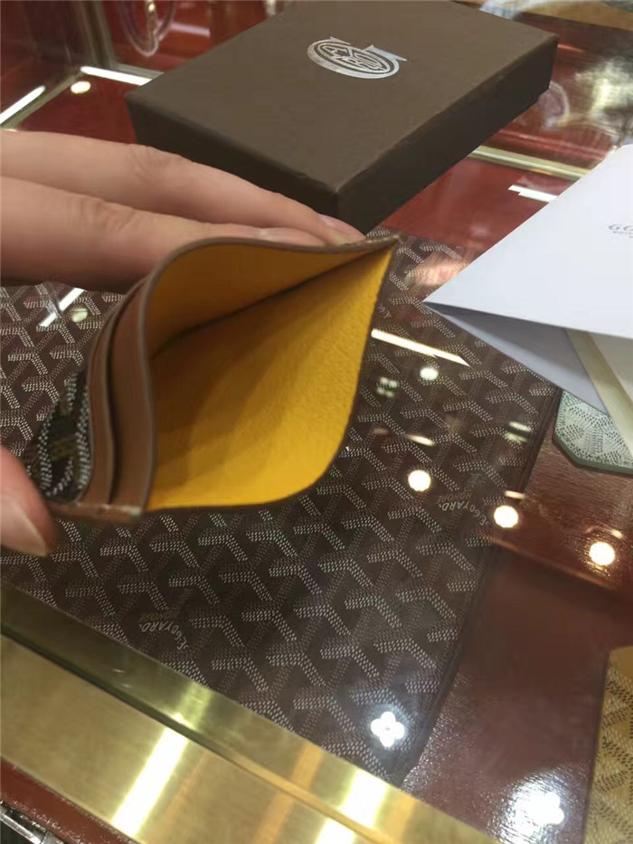 Goyard Card Holder Brown - FashionPlug