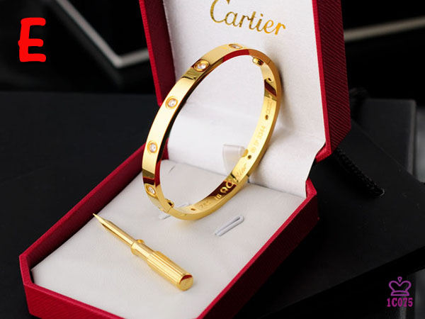 Cartier Love Bracelet With Gold Stones - FashionPlug