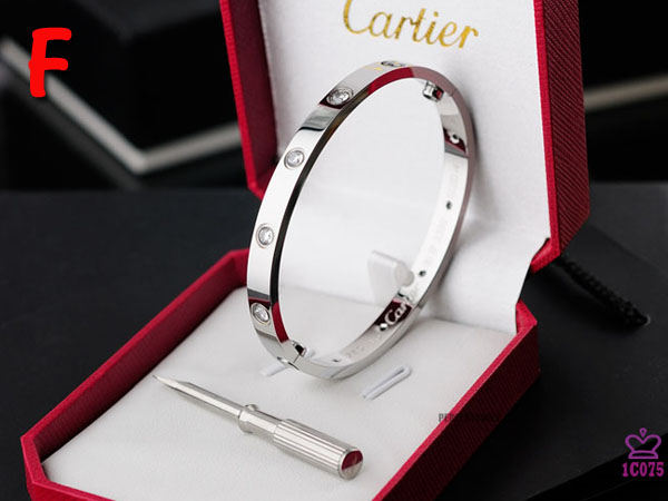 Cartier Love Bracelet With Silver Stones - FashionPlug