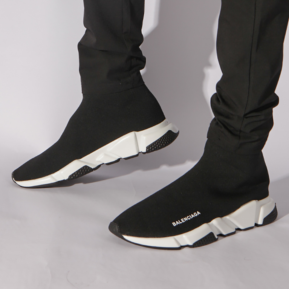 Balenciaga Speed Trainer Bicolor Black Sole - FashionPlug