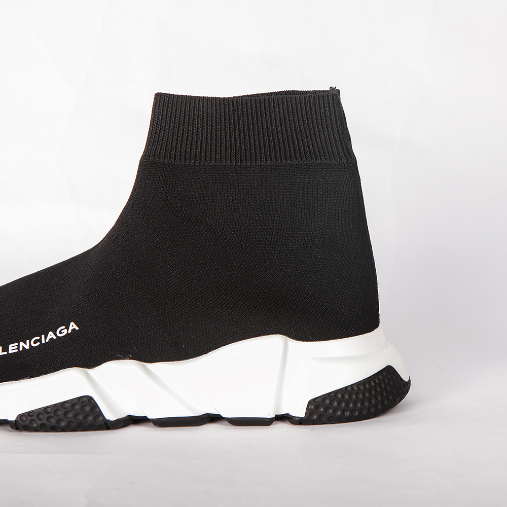 Balenciaga Speed Trainer Bicolor Black Sole - FashionPlug