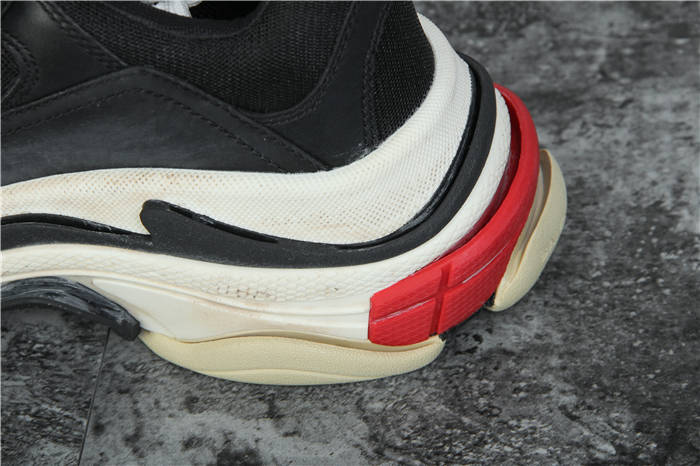 [Updated Best Version] Balenciaga Triple S Sneaker Black Red White - FashionPlug