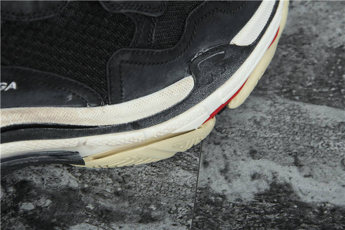 [Updated Best Version] Balenciaga Triple S Sneaker Black Red White - FashionPlug