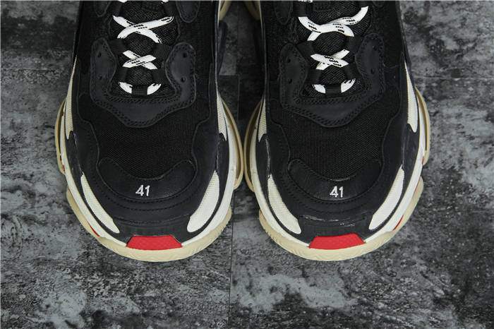 [Updated Best Version] Balenciaga Triple S Sneaker Black Red White - FashionPlug