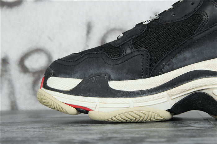 [Updated Best Version] Balenciaga Triple S Sneaker Black Red White - FashionPlug