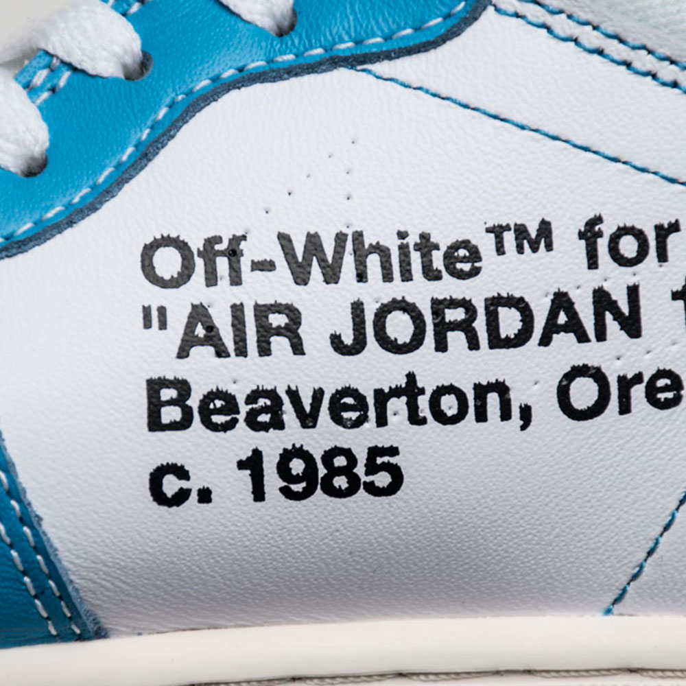 Jordan Off White X Air Jordan 1  UNC Sneaker - FashionPlug