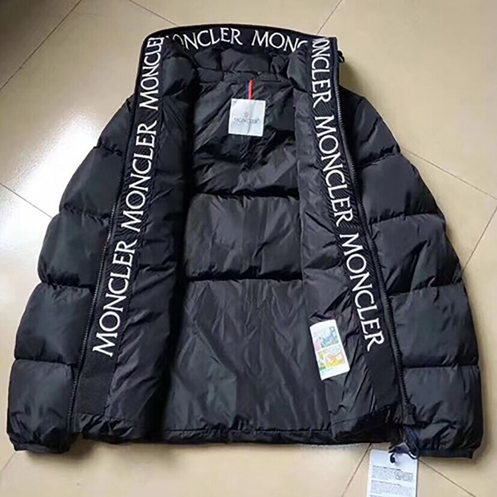 Moncler Jacket With Moncler Embroidered Ribbon Trim(Black) - FashionPlug