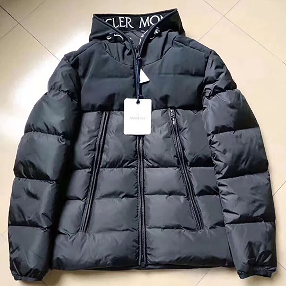 Moncler Jacket With Moncler Embroidered Ribbon Trim(Black) - FashionPlug