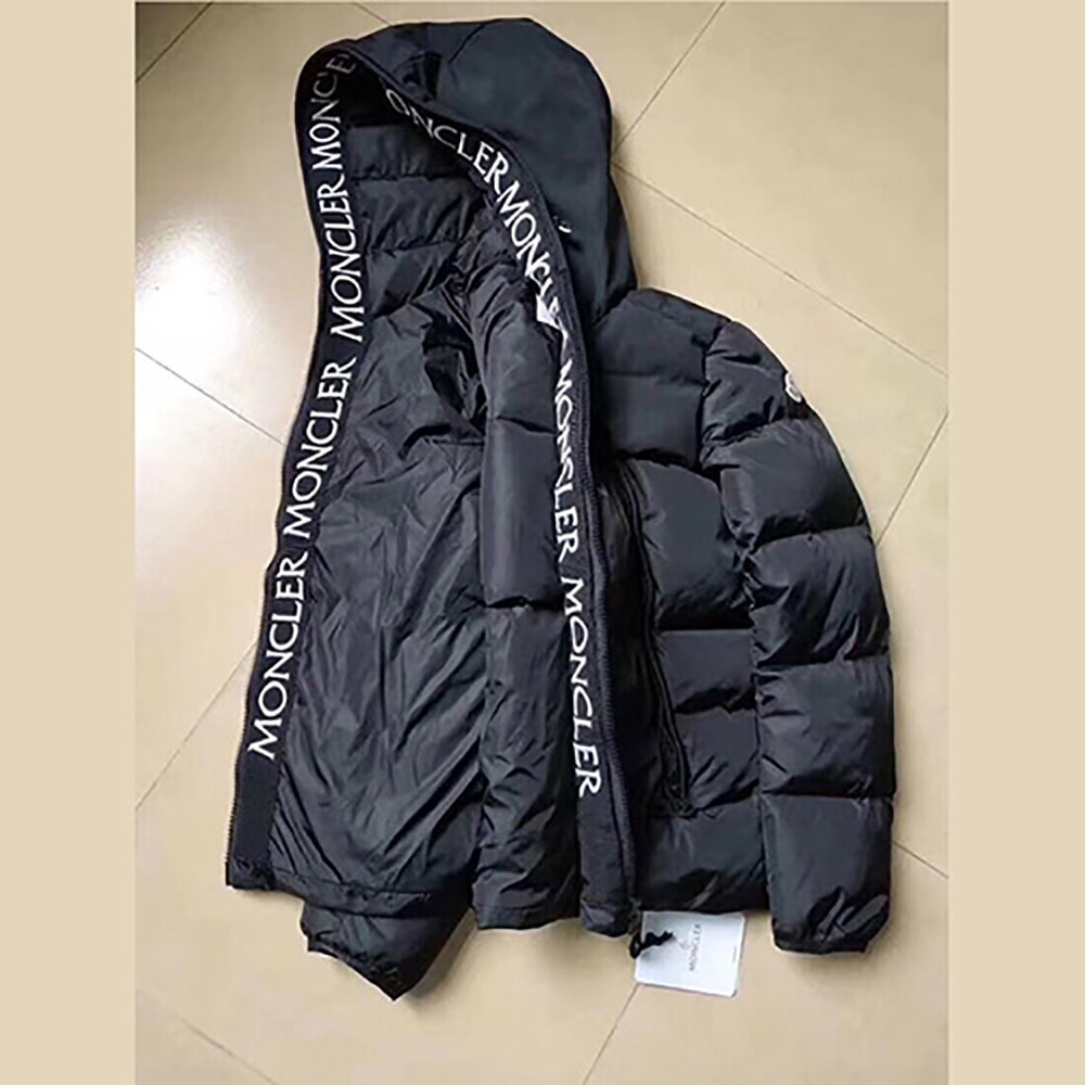 Moncler Jacket With Moncler Embroidered Ribbon Trim(Black) - FashionPlug