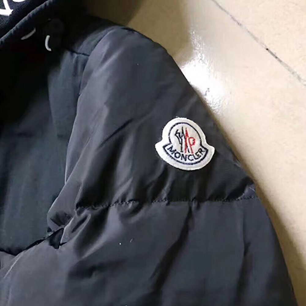 Moncler Jacket With Moncler Embroidered Ribbon Trim(Black) - FashionPlug