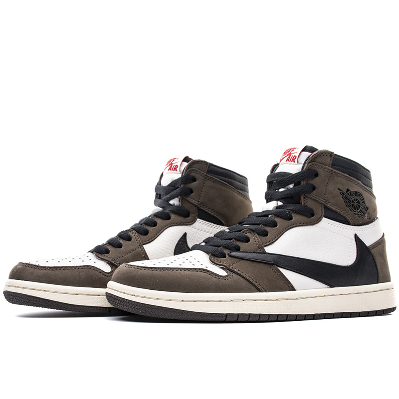 Jordan Travis Scott X Air 1 Sneakers - FashionPlug