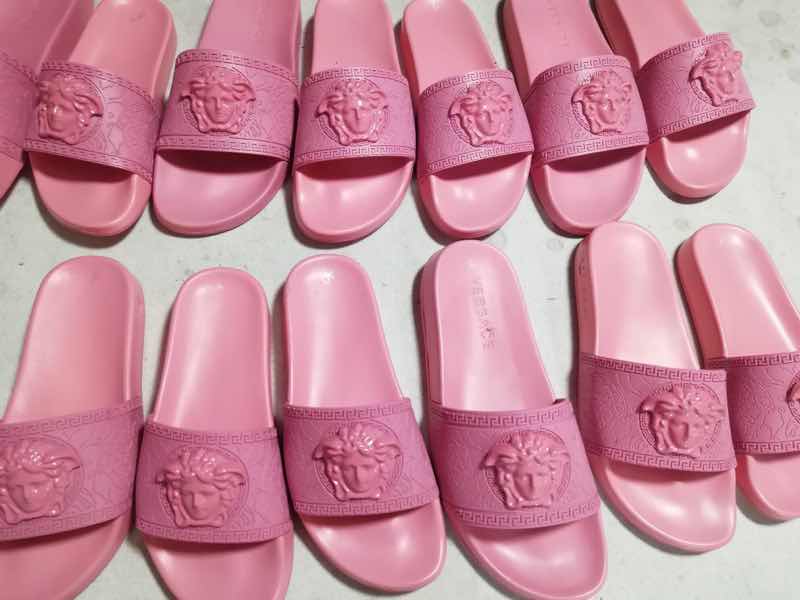 Versace Slides Pink - FashionPlug