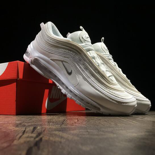 Nike Air Max 97 Triple White  Sneakers  - FashionPlug