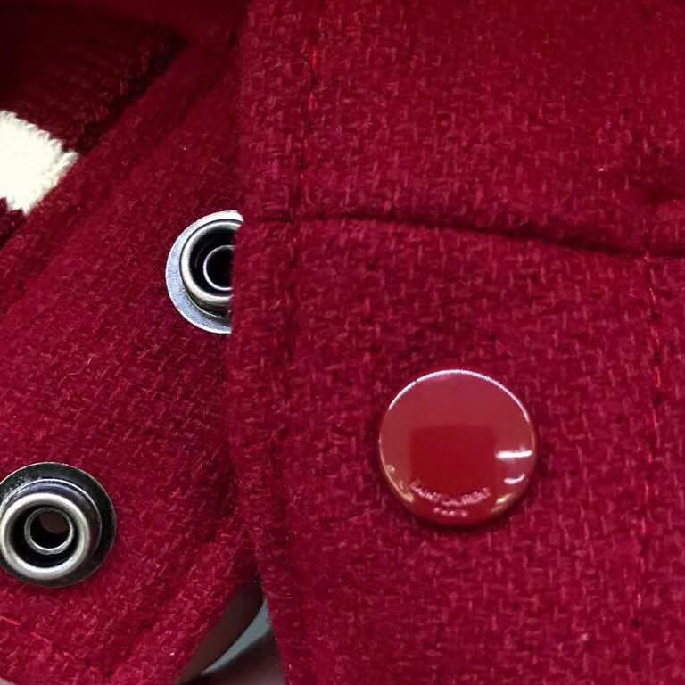 Saint Laurent Wool Varsity Jacket - FashionPlug