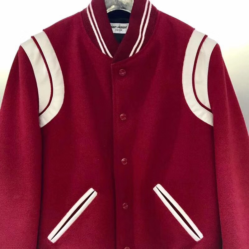 Saint Laurent Wool Varsity Jacket - FashionPlug