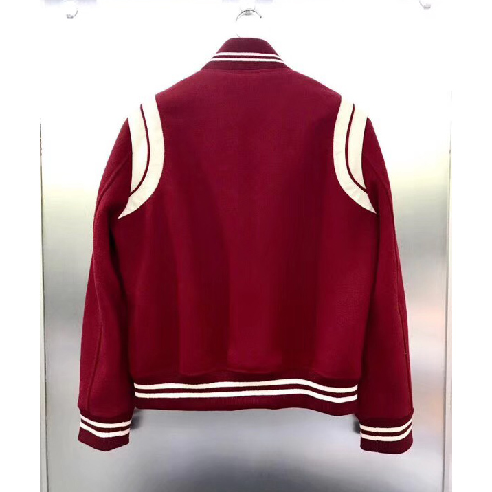 Saint Laurent Wool Varsity Jacket - FashionPlug