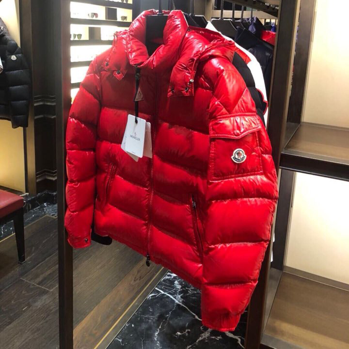 Moncler Red Down Jacket - FashionPlug