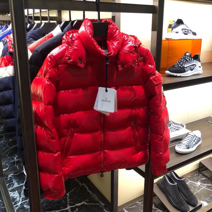 Moncler Red Down Jacket - FashionPlug