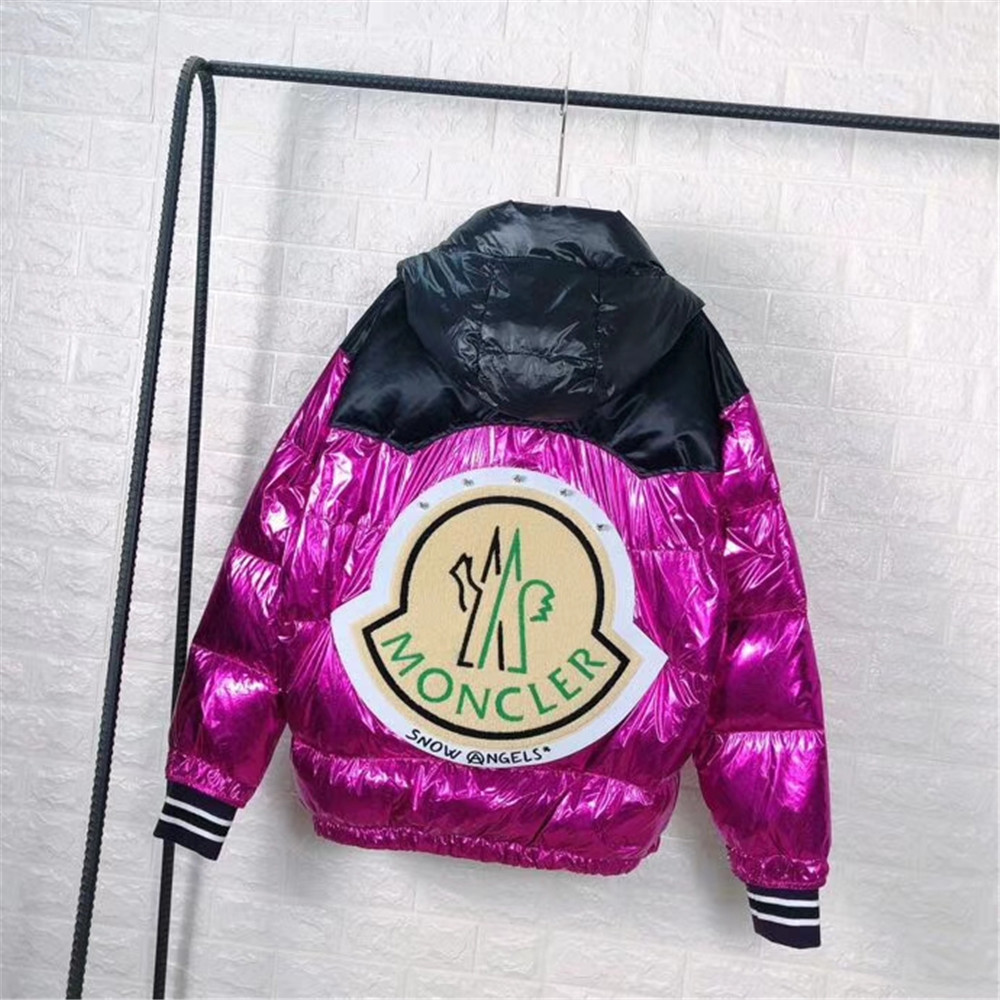 Moncler Down Jacket Black/Purple - FashionPlug