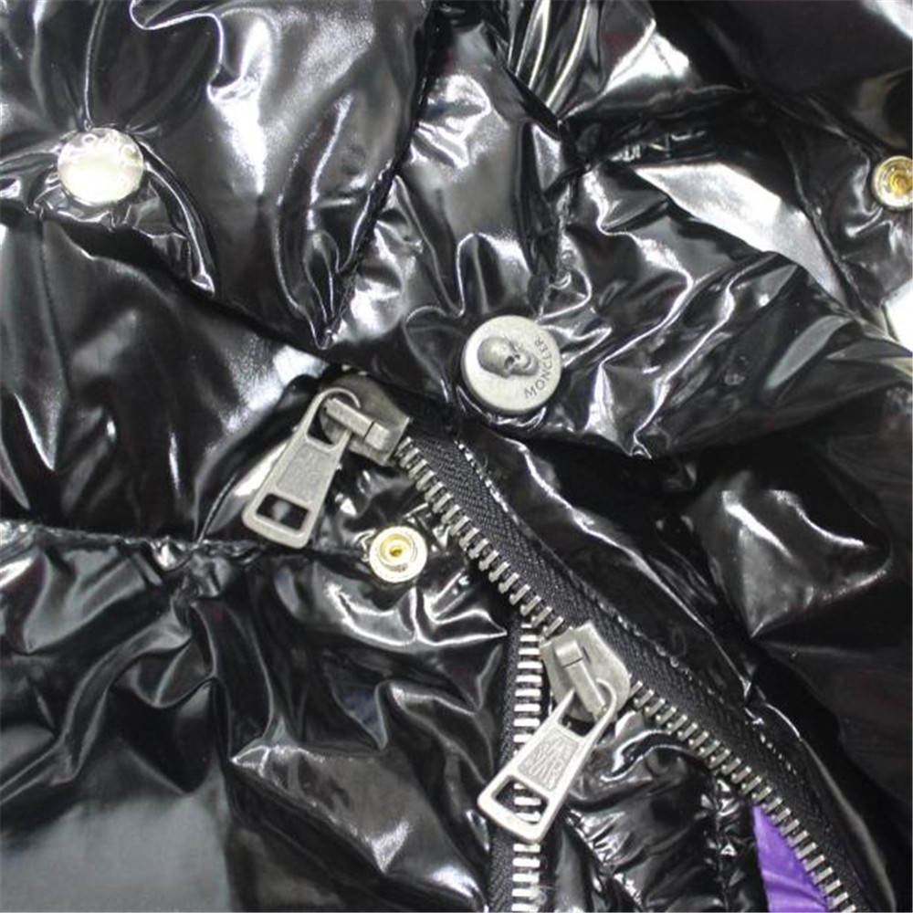 Moncler Down Jacket Black/Purple - FashionPlug