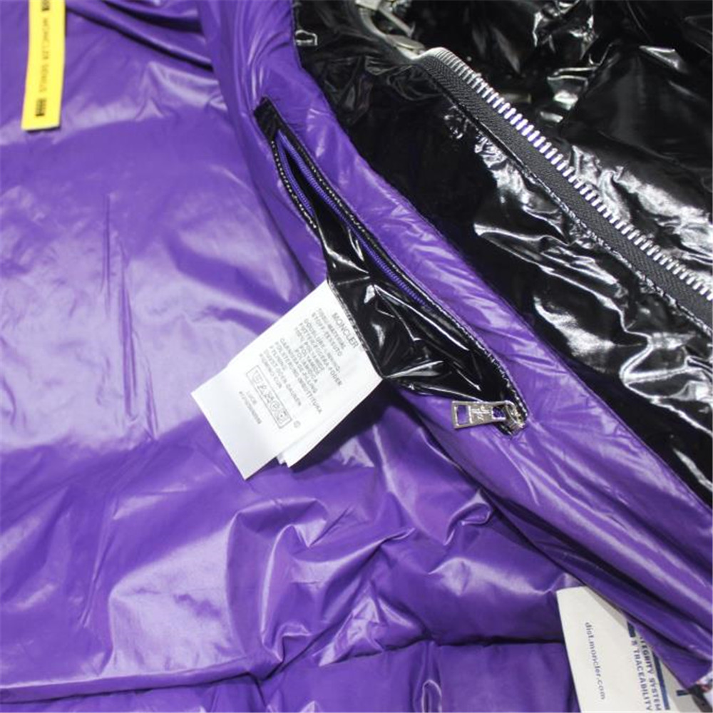 Moncler Down Jacket Black/Purple - FashionPlug